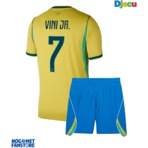 Brazil Vinicius Junior #7 Domaci Dres za djecu SP 2026 Kratak Rukav (+ Kratke hlače)
